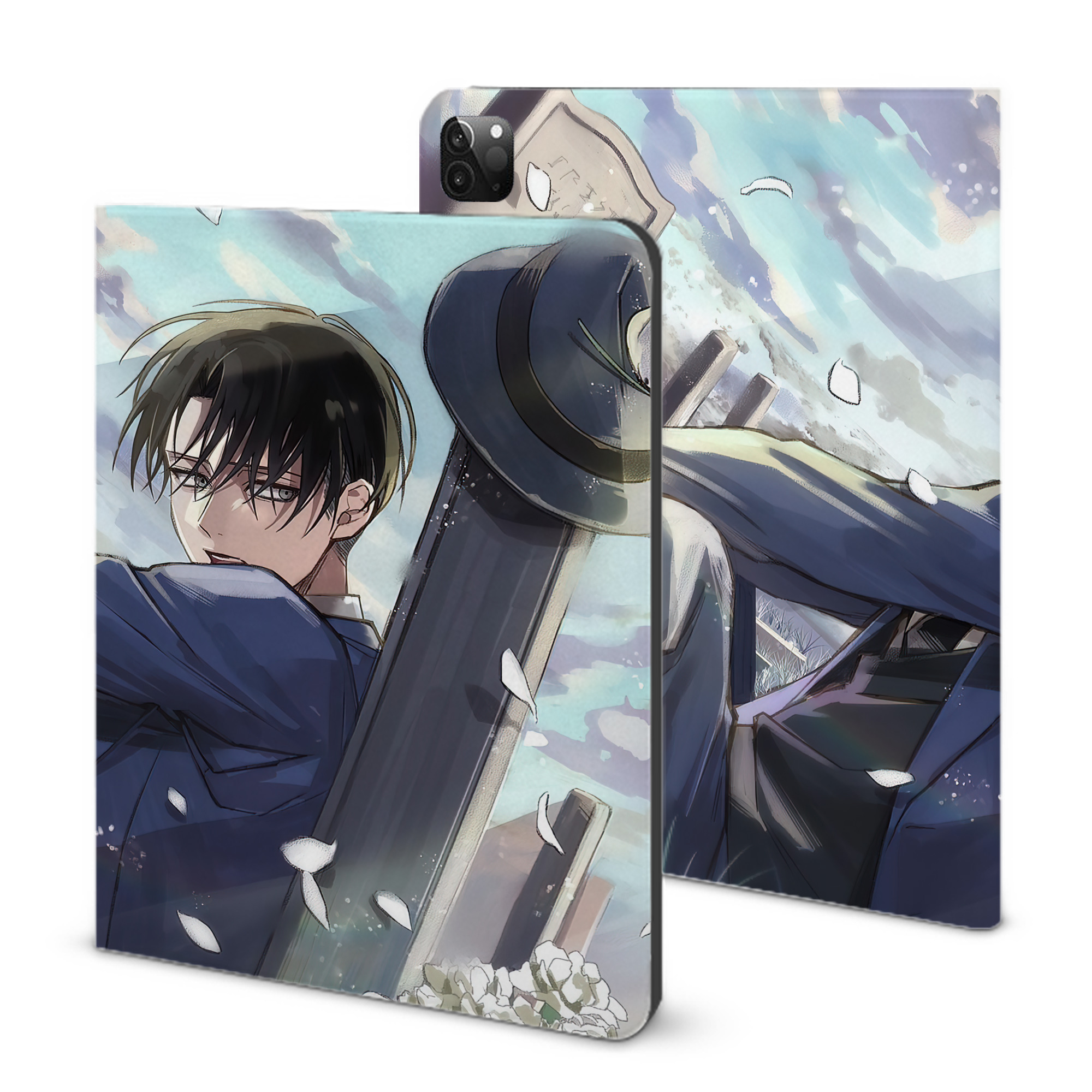 （画像用） 進撃の巨人 Attack on Titan IPadケース ペンホルダー付き ブックスタイルデザイン
